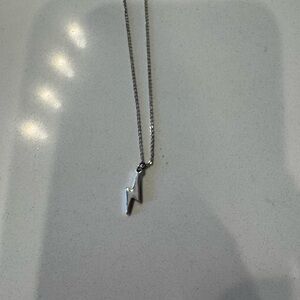 Silver Lightning Bolt Necklace